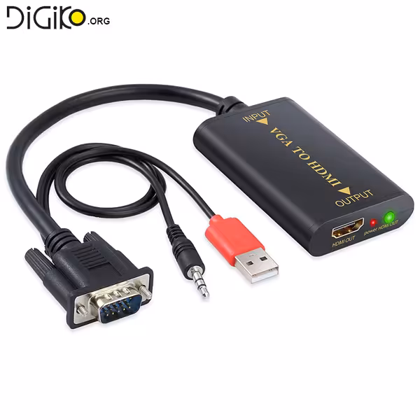تبدیل VGA به HDMI کابلدار با ورودی صدا مدل 3116