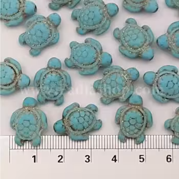 سنگ فیروزه ای بندی لاک پشت