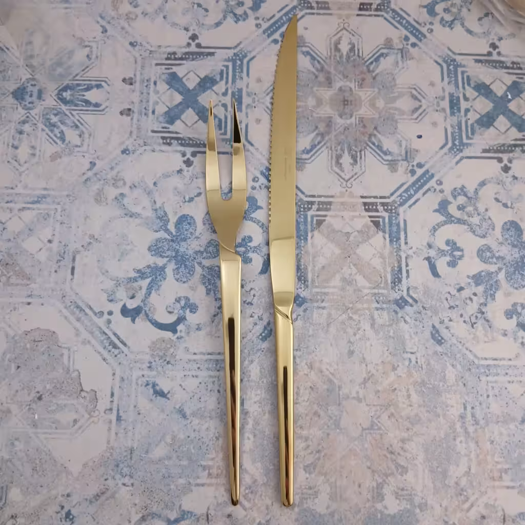 کارد چنگال مرغ طلایی هارمونی – طلایی