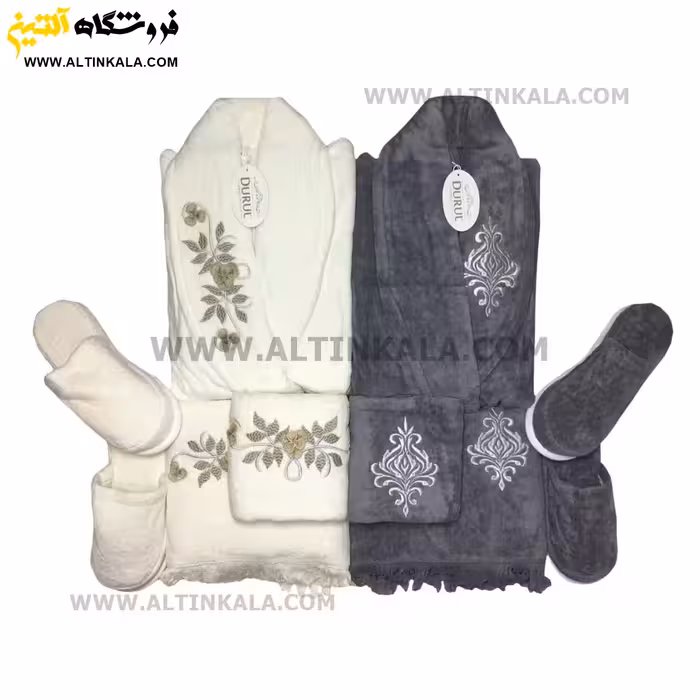 سرویس حوله عروس و داماد 10تکه گلدوزی DURUL