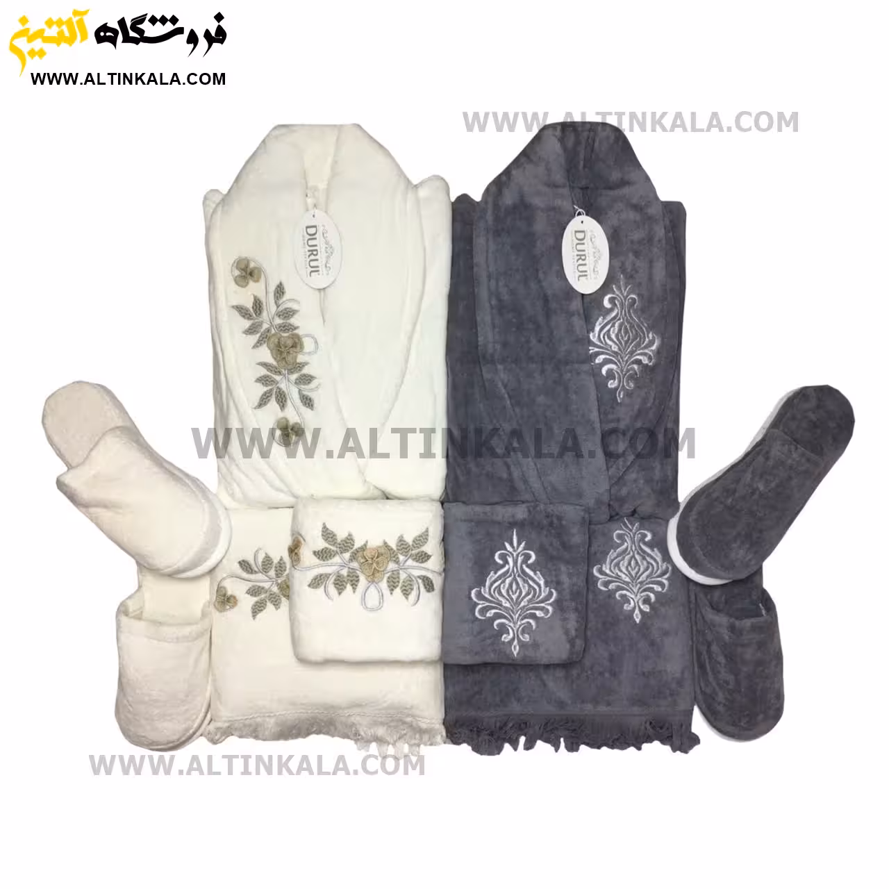 سرویس حوله عروس و داماد 10تکه گلدوزی DURUL