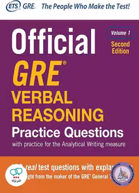 کتاب آزمون انگلیسی Official GRE Verbal Reasoning Practice Questions Volume 1 2nd Edition