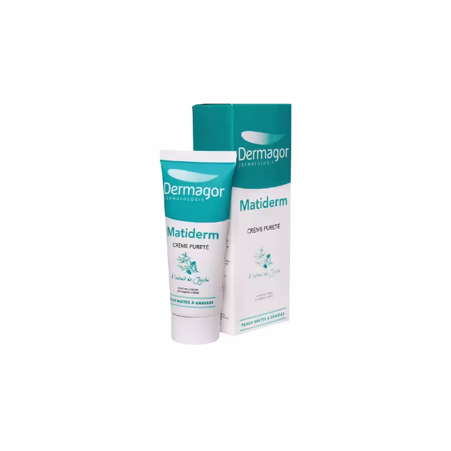 کرم مرطوب کننده و مات کننده matiderm درماگور مخصوص پوست چرب - داروکاو