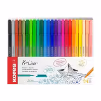 روان نویس نوک نمدی 24رنگ بدنه سه گوش کورس کد28124