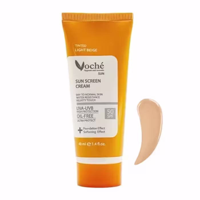 کرم ضد آفتاب رنگی پوست های چرب و مستعد آکنه SPF50 وچه 40ml (Light Beige)