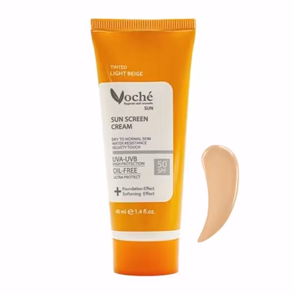 کرم ضد آفتاب رنگی پوست های چرب و مستعد آکنه SPF50 وچه 40ml (Light Beige)