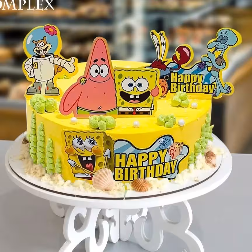 تاپر کاغذی کیک طرح باب اسفنجی 