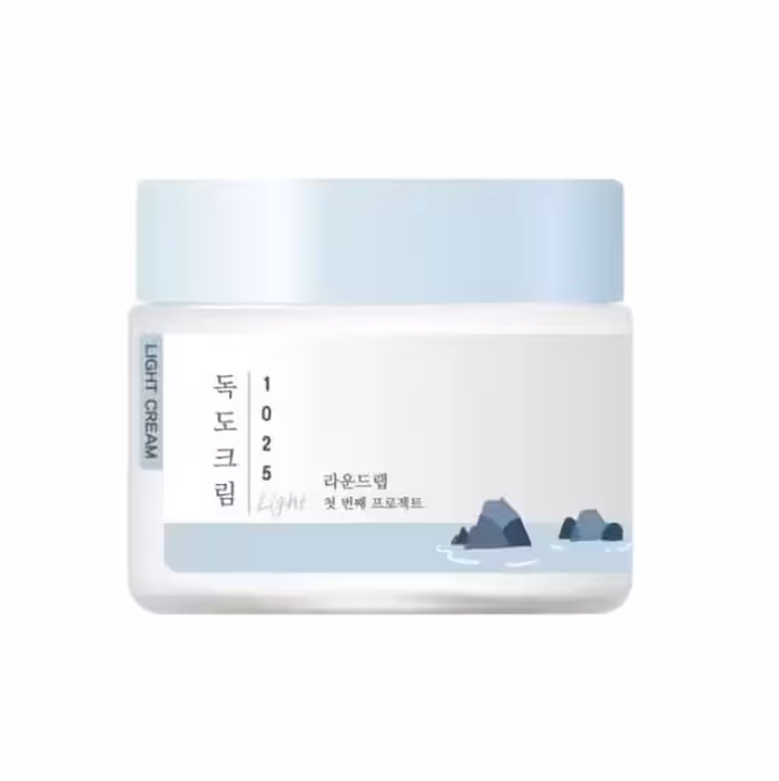 کرم مرطوب کننده و تسکین دهنده راند لب مدل ROUND LAB 1025 DOKDO LIGHT CREAMحجم80میل