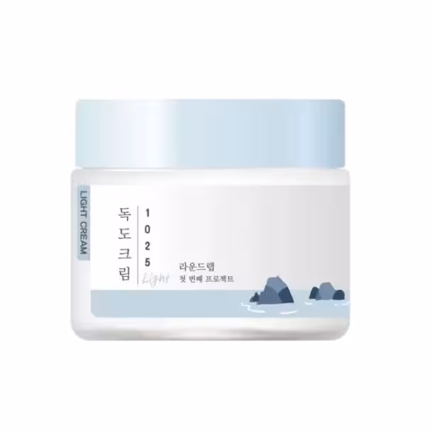 کرم مرطوب کننده و تسکین دهنده راند لب مدل ROUND LAB 1025 DOKDO LIGHT CREAMحجم80میل