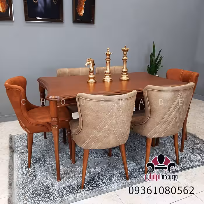 میز ناهار خوری 6 نفره مدرن و شیک مدل نیکا