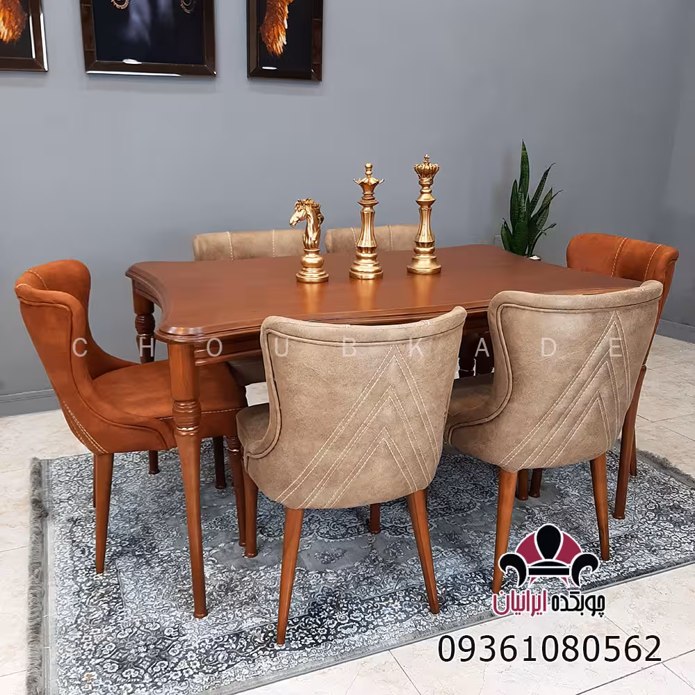 میز ناهار خوری 6 نفره مدرن و شیک مدل نیکا