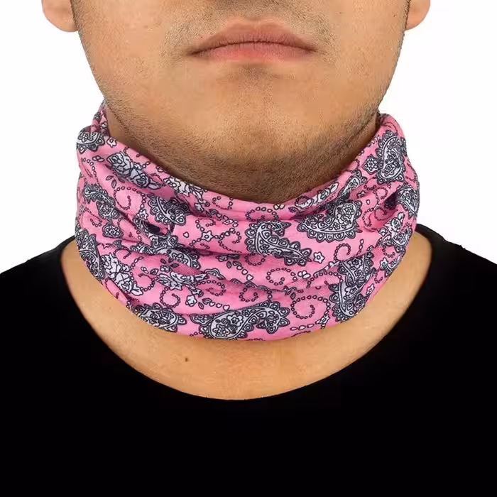 دستمال سر و گردن کوهنوردی اسکارف تابستانی طرحدار هد گیر ABS | صورتی/مشکی