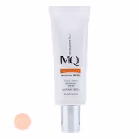 کرم ضدآفتاب رنگی ام کیو SPF50 مدل بژطبیعی مناسب انواع پوست، حجم 55 میلی‌لیتر