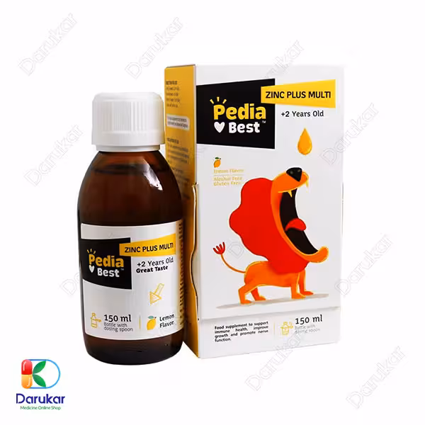 شربت زینک پلاس مولتی پدیابست مخصوص کودکان 150 میلی لیتر