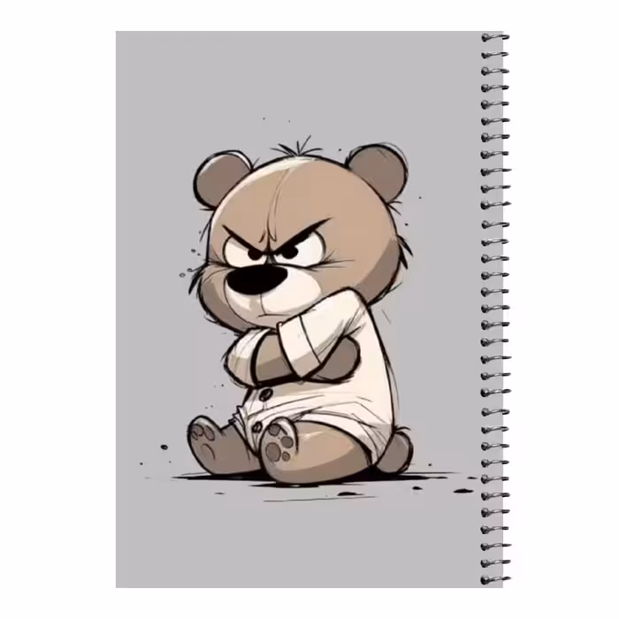 دفتر مشق 80 برگ اس جی مدل خرس عصبانی