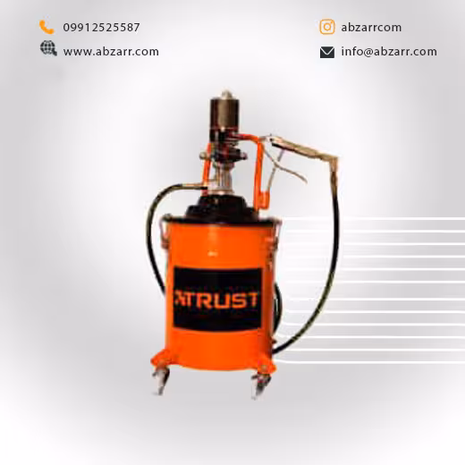 گریس پمپ بادی 20 کیلویی با سطل،صفحه،کلت و شلنگ تراست TRUST مدل BGRP20/T (( اقساط یک ساله ))