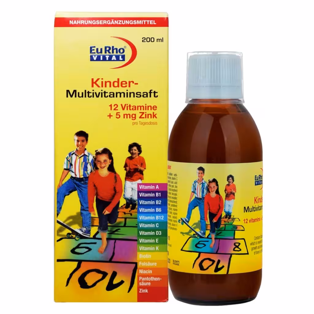 شربت کیندر مولتی ویتامین یوروویتال - 200 میلی لیتر