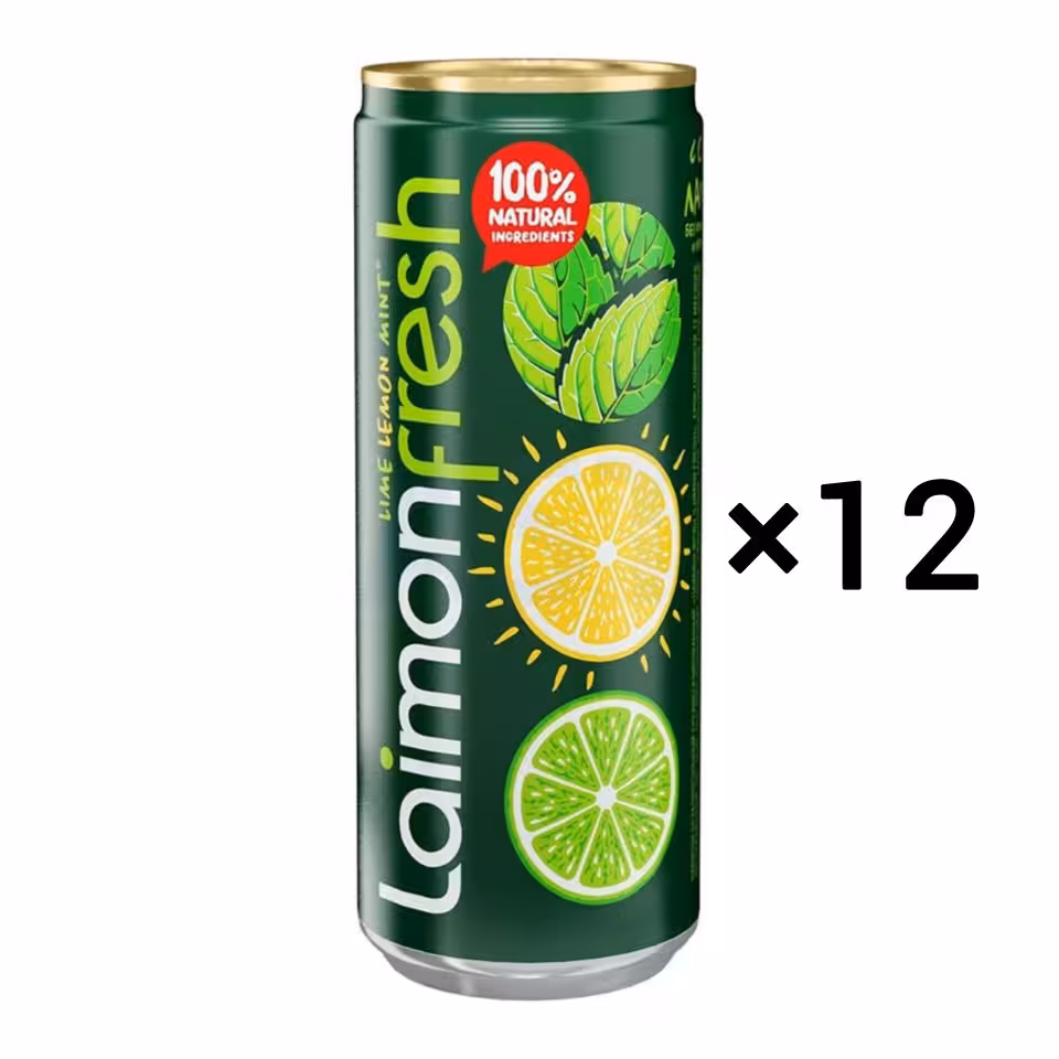 نوشیدنی آبمیوه موهیتو لایمون فرش (330 میل) بسته ی 12 عددی laimon fresh