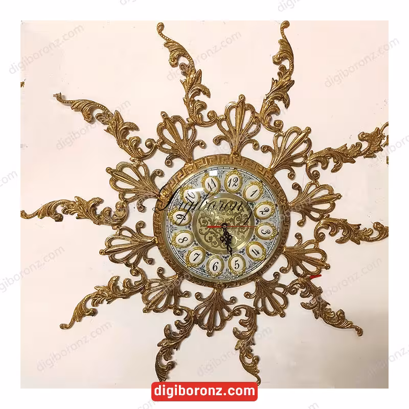 ساعت برنجی برنزی مدل یاسی شاخک بلند