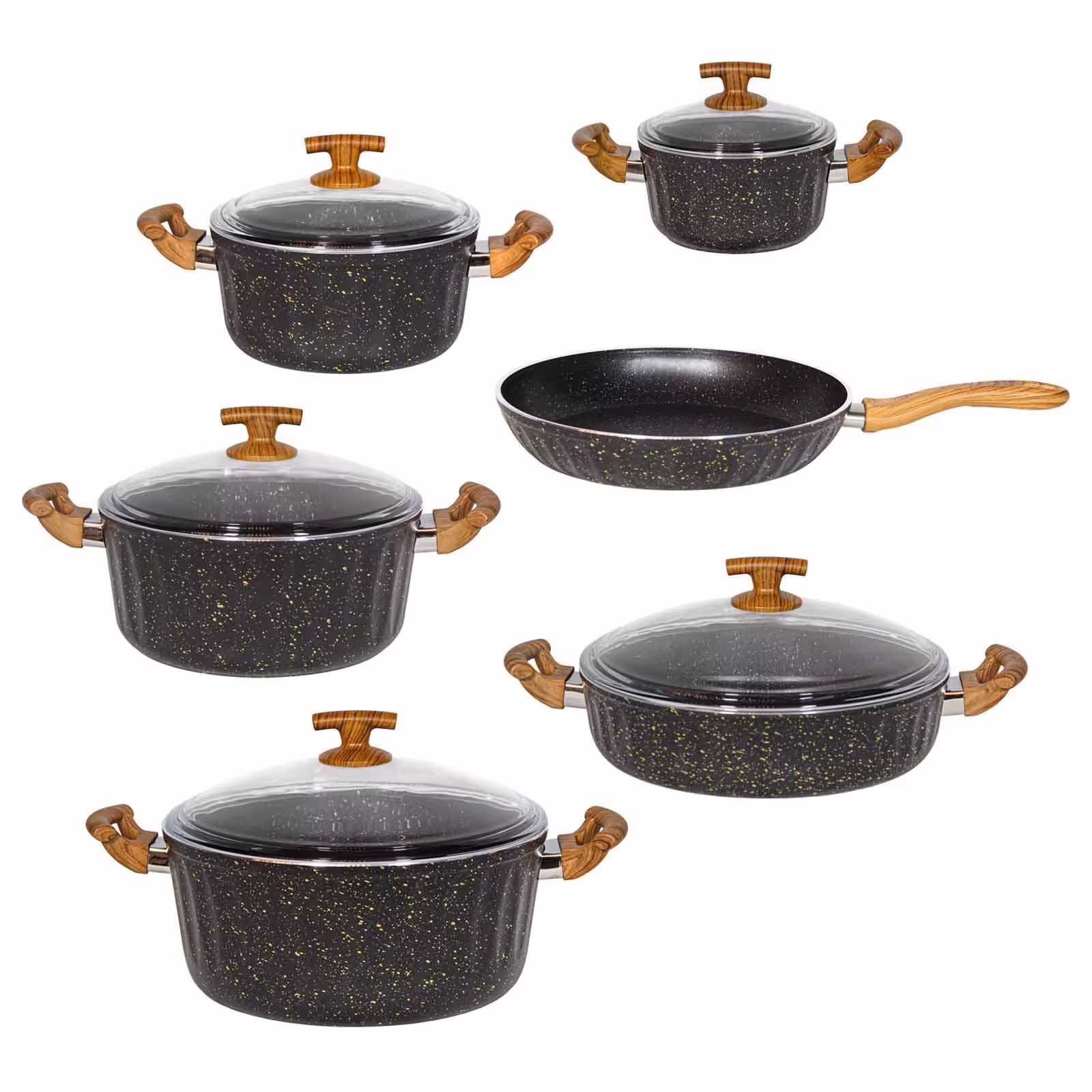 سرویس قابلمه 11 پارچه اویز مدل الیپس مشکی