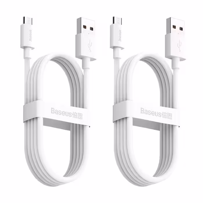 کابل USB به MicroUSB باسئوس مدل tzcamzj-02 طول 1.5 متر مجموعه 2 عددی