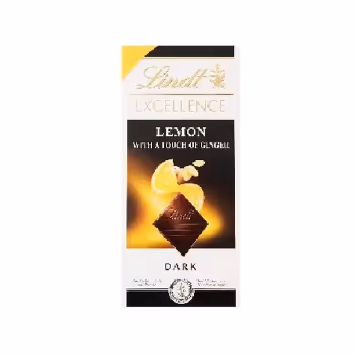 شکلات تلخ با طعم لیمو و زنجبیل لینت Lindt