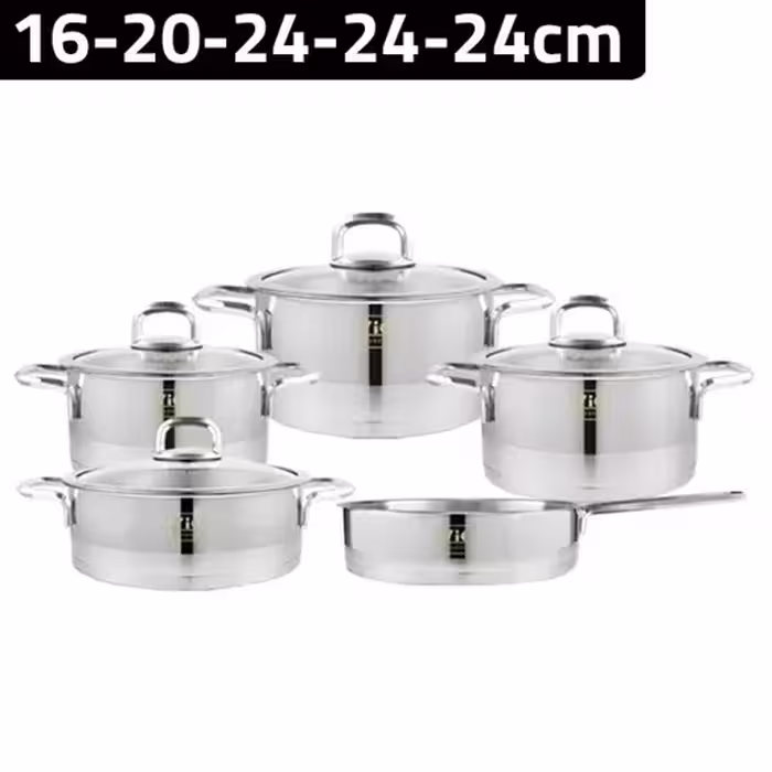 سرویس قابلمه استیل 9 پارچه زیو مدل Z-1395