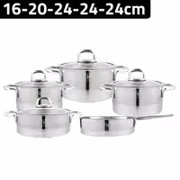 سرویس قابلمه استیل 9 پارچه زیو مدل Z-1395