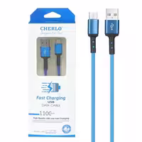 کابل شارژ 1.1 متری فست CHERLO Type-C – آبی