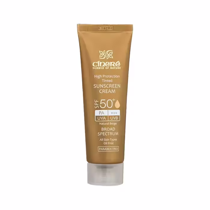 کرم ضد آفتاب رنگی بژ طبیعی SPF 50 سینره CINERE