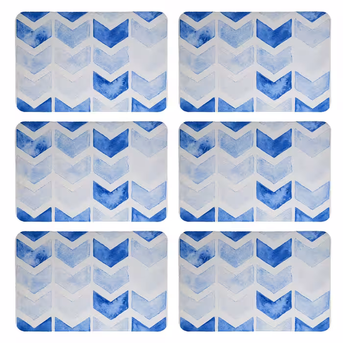 زیربشقابی طرح آبرنگی کد 9057 بسته 6 عددی | کالا مکس