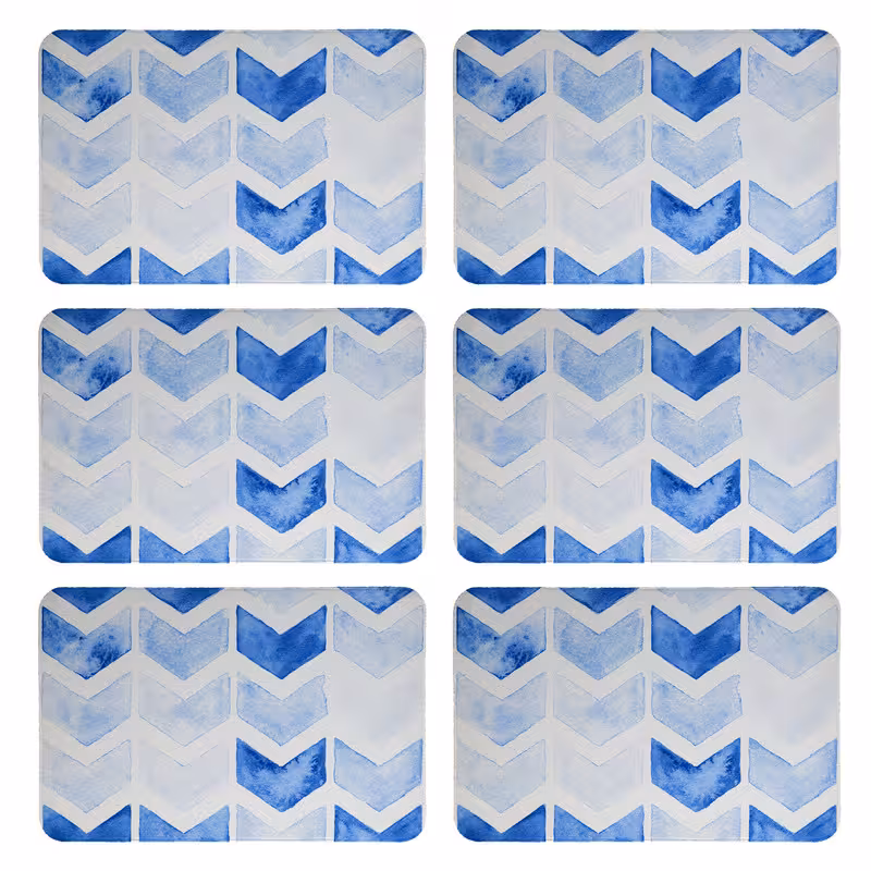 زیربشقابی طرح آبرنگی کد 9057 بسته 6 عددی | کالا مکس