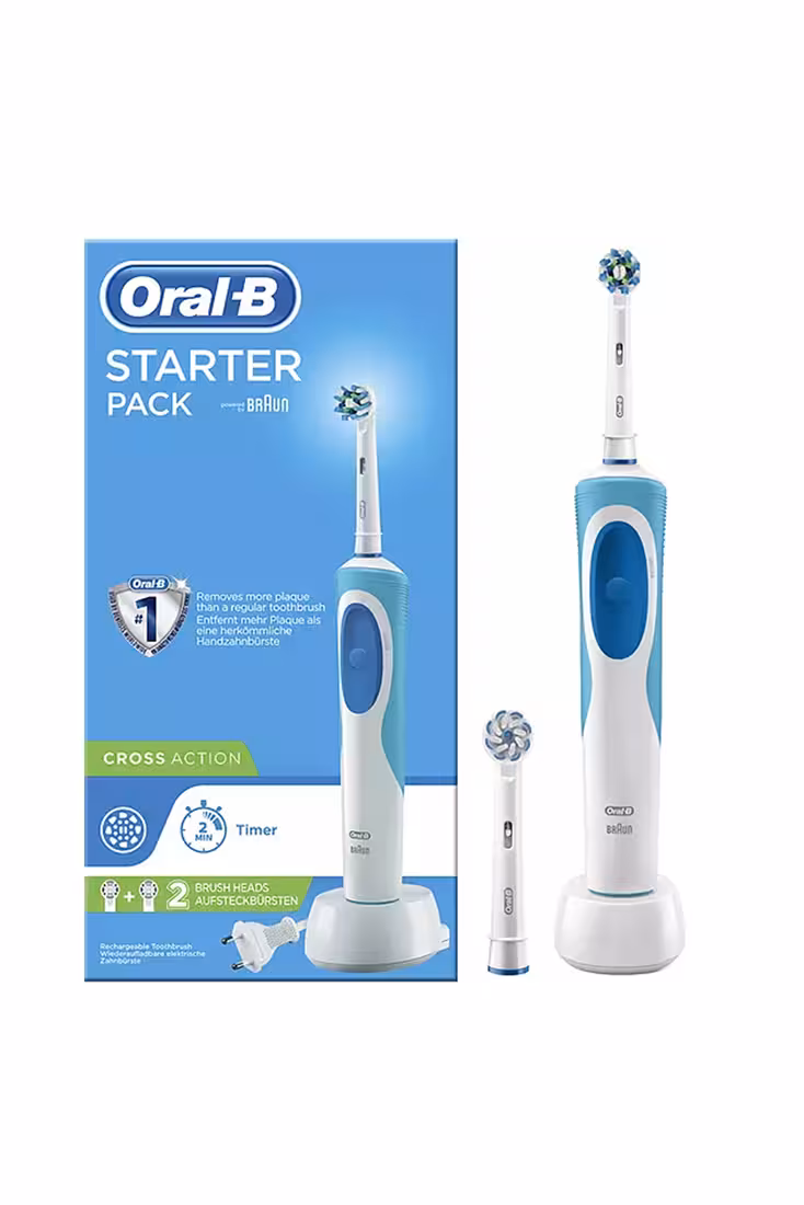مسواک برقی Oral-B مدل Starter Pack کد D12.523.1 به همراه سری یدک هدیه