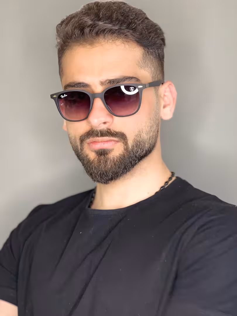 عینک آفتابی مردانه ری بن کائوچویی مشکی اورجینال