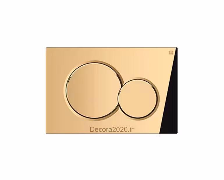 کلید فلاش تانک توکار ایران توئین طلایی آبکاری