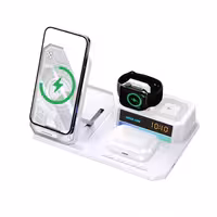 استند شارژ وایرلس اسپیکرشو رقص نور دار Green lion 6in1 wireless charging station 15w
