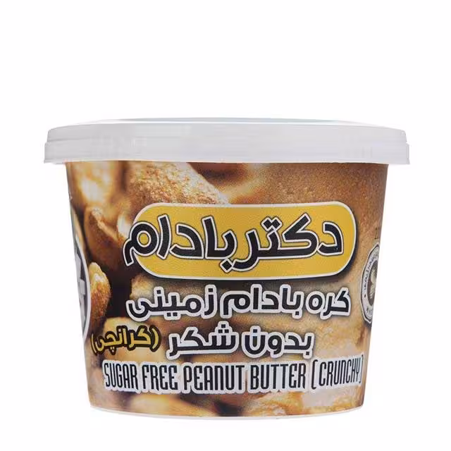 کره بادام زمینی بدون شکر دکتر بادام 220 گرمی