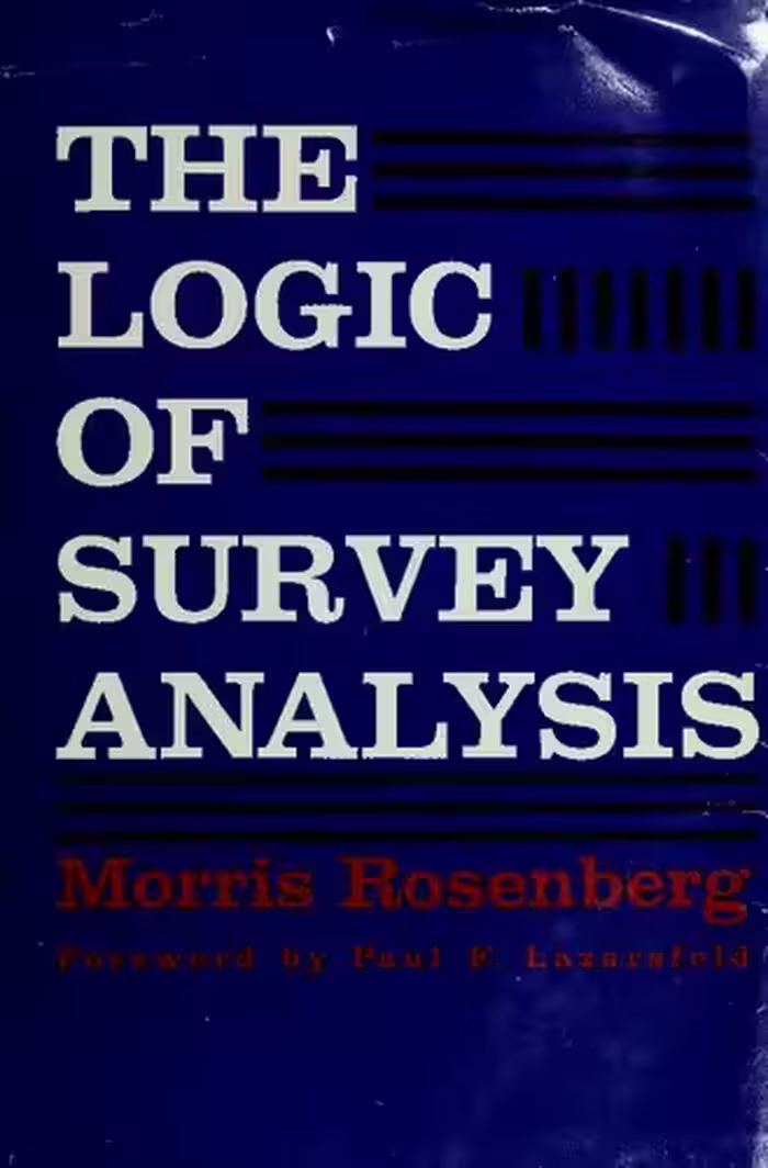 خرید و دانلود نسخه کامل کتاب The Logic of Survey Analysis