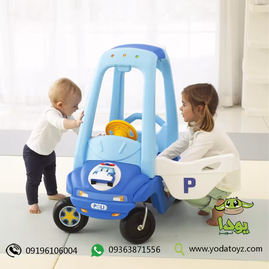 ماشین پایی سقف دار *وارداتی* poli melodi ride in car