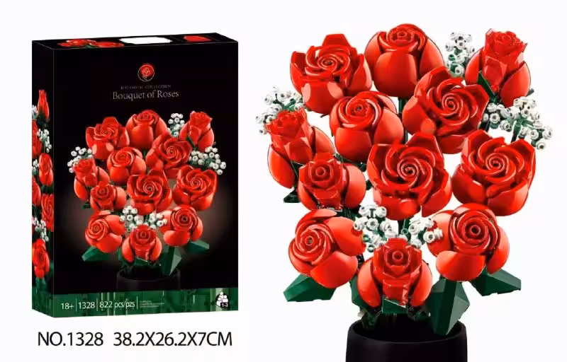 لگو گل رز شاخه‌ای 822 قطعه