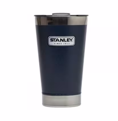 لیوان دوجداره دردار با دربازکن سرمه ای استنلی