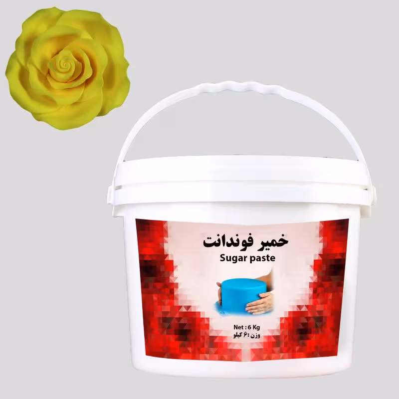 بودکور خمير فوندانت 6 کيلويي زرد ليمويي 260056