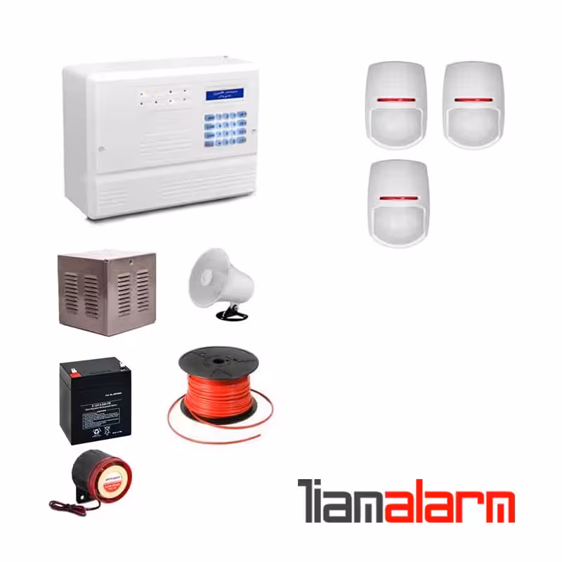 پکیج دزدگیر اماکن با سیم مدل فایروال سیمکارتی و تلفنیF10PY3