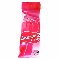 تیغ خودتراش انگلیسی 2 لبه زنانه لیزر Lady Razors Twin Blade بسته 10 عددی