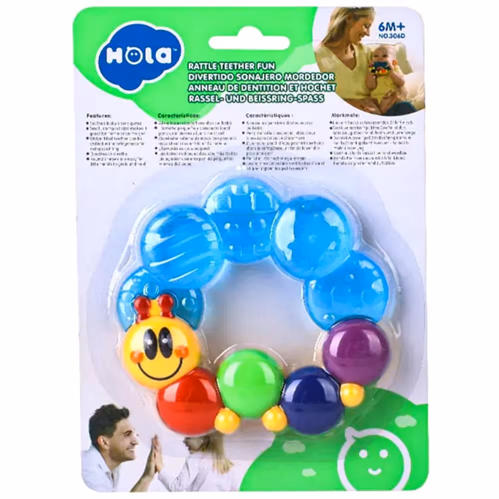 دندان‌گیر و جغجغه کرم ابریشم هولی تویز کد 306D