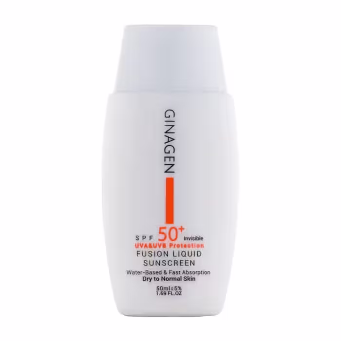 ضد آفتاب بی رنگ ژیناژن مناسب پوست خشک و نرمال SPF 50