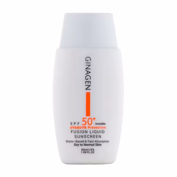 ضد آفتاب بی رنگ ژیناژن مناسب پوست خشک و نرمال SPF 50