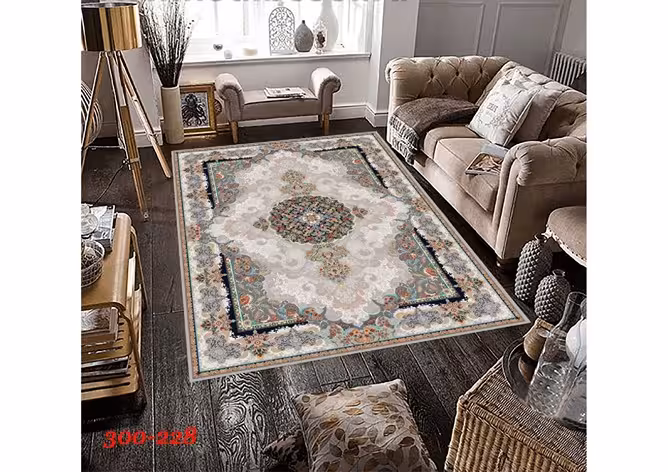 روفرشی کشدار مخمل شانل ترک(کشدوزی شده)-کد طرح 792