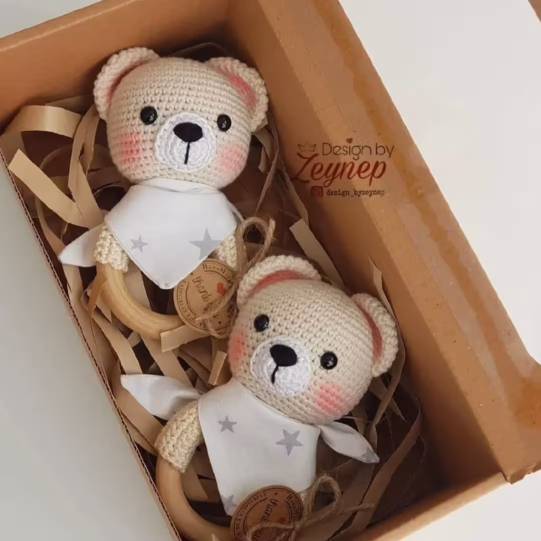 جغجغه بافتنی خرسی دلبافت