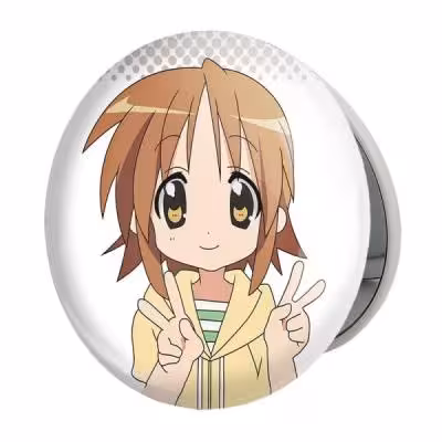 آینه جیبی خندالو طرح ماتسوری انیمه ستاره خوش شانس Lucky Star مدل تاشو کد 23593